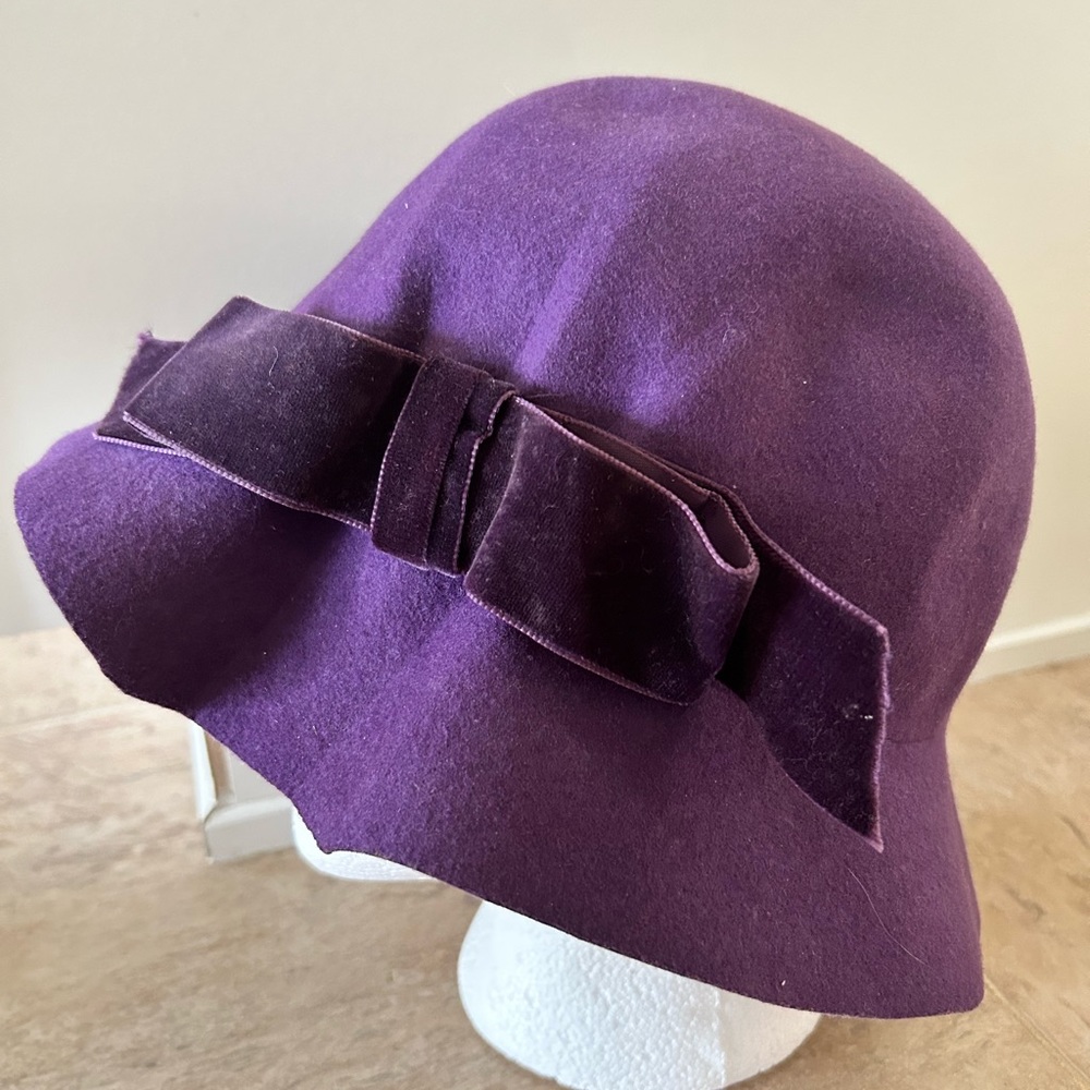 VTG Italian Raffaello Bettini 100% Wool Women’s Purple Hat